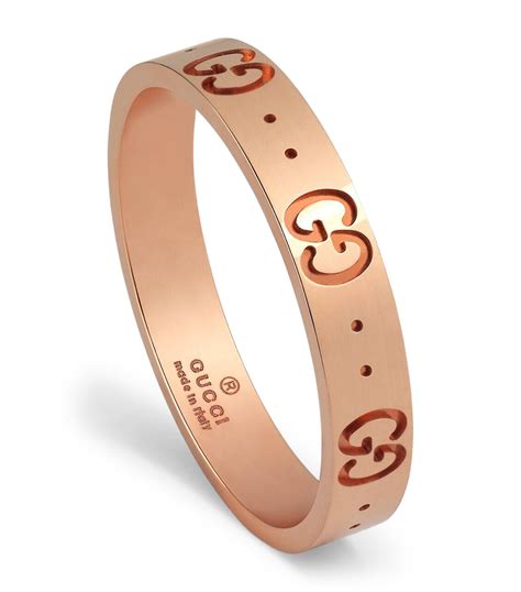 gucci rose gold diamond ring|Gucci trademark ring in gold.